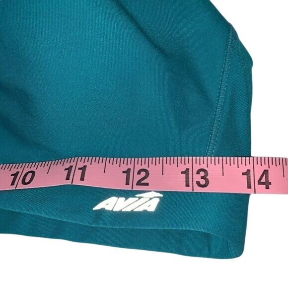 Avia Teal Racerback Sports Bra Size M 80% Polyester 20% Spandex Womens Activewea - Picture 8 of 9